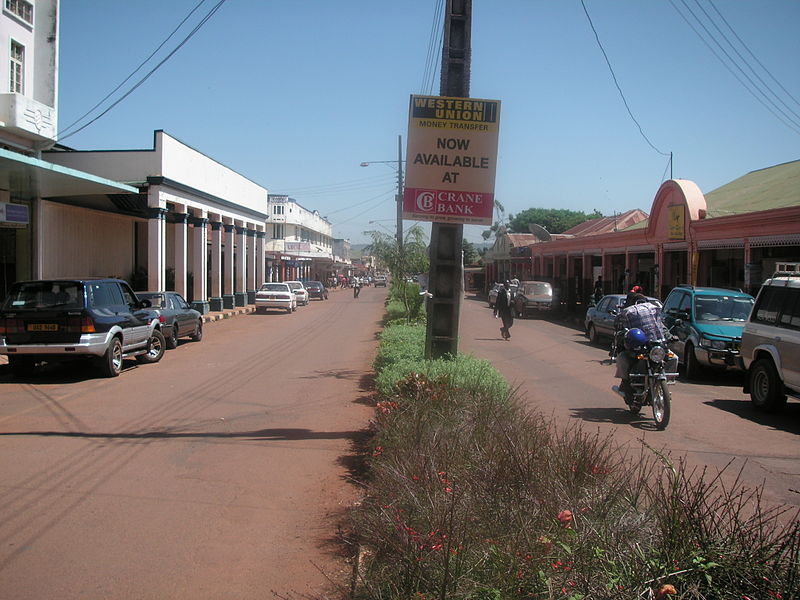 Main Street in Jinja City (Uganda)