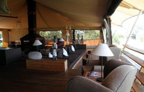 dining tent with bar Serengeti Bushtops Camp