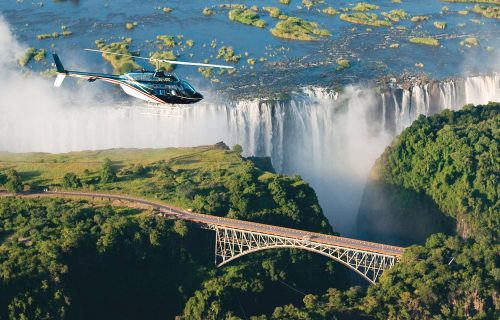 Helicopter tour on Victoria Falls