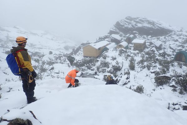 Climbing Margherita Peak